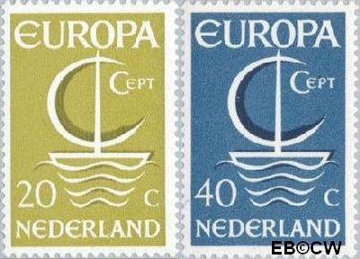 Nederland NL 0868#869 1966 C.E.P.T.- Scheepje Postfris