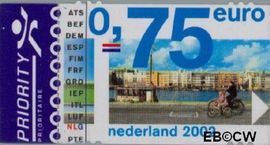 Nederland NL 2064 2002 Euro-zegel Gebruikt 75