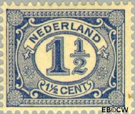 Nederland NL 52 1908 Cijfer type 'Vürtheim' Gebruikt 1½