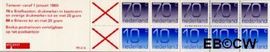 Nederland NL PB47a 1993 5x10, 5x70 cijfer Crouwel Postfris