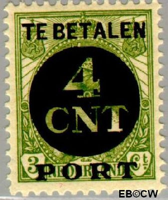Nederland NL PT65 1924 Portzegel Gebruikt 4 op 3