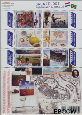 Nederland NL Vb2658#2663 2009 Grenzeloos Nederland- Brazilië Postfris