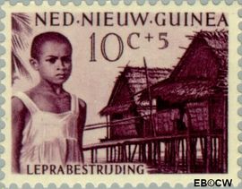 Nieuw-Guinea NG 42 1957 Leprabestrijding Gebruikt 10+5