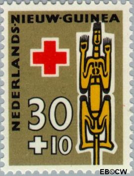 Nieuw-Guinea NG 52 1958 Voorouderbeelden Gebruikt 30+10