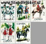 SPA 2130#2134 Postfris 1975 Militaire uniformen