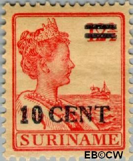 Suriname SU 112 1925 Hulpuitgifte Gebruikt 10 op 12½