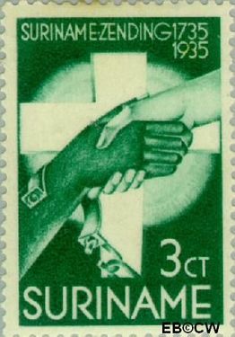 Suriname SU 153 1935 Zendingswerk Gebruikt 3+1½