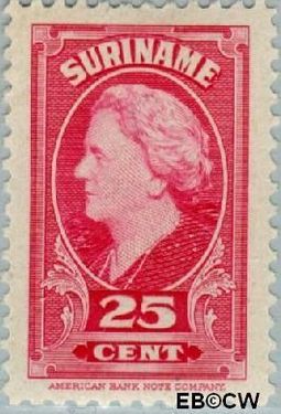 Suriname SU 233 1945 Koningin Wilhelmina Gebruikt 25
