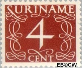 Suriname SU 254 1948 Cijferzegels Gebruikt 4