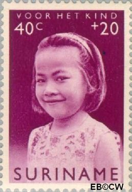 Suriname SU 402 1963 Surinaamse kinderen Gebruikt 40+20