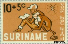 Suriname SU 432 1965 Kind en dier Gebruikt 10+5