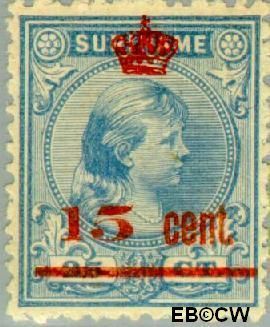Suriname SU 62 1911 Hulpuitgifte Gebruikt 15 op 25