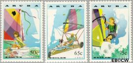 Aruba AR 125#127 1993 Zeilen Postfris