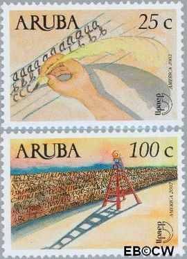 Aruba AR 286#287 2002 UPAEP 2002 Postfris