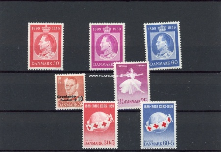 Denemarken DEN1959 Complete jaargang Denemarken 1959 Postfris