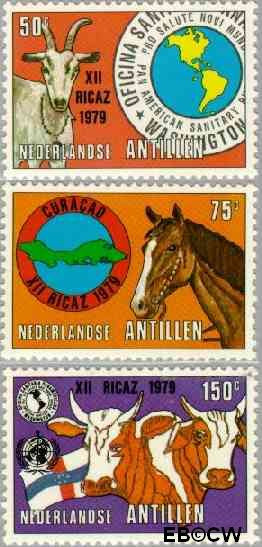 Ned. Antillen NA -621#623 ** Vergadering P.A.H.O. Postfris