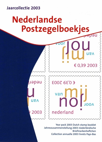 Nederland JCB2003 2003 Jaarcollectie T.P.G. postzegelboekjes Postfris