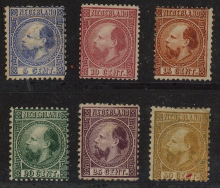 Nederland NL 0007#12 1864 Koning Willem III zonder gom (20 cent nagegomd) (FOTO) Ongebruikt zonder gom