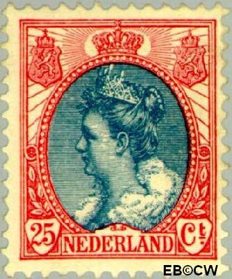 Nederland NL 0071 1899 Koningin Wilhelmina- 'Bontkraag' Gebruikt 25