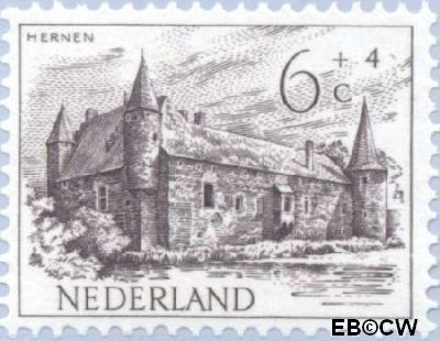 Nederland NL 0570 1951 Kastelen Gebruikt 6+4