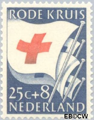 Nederland NL 0611 1953 Rode Kruis Gebruikt 25+8