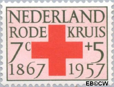 Nederland NL 0697 1957 Rode Kruis Ongebruikt 7+5