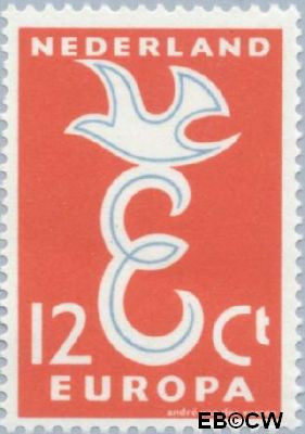 Nederland NL 0713 1958 C.E.P.T.- Letter 'E' Ongebruikt 12