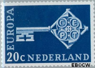 Nederland NL 0906 1968 C.E.P.T.- Sleutel Gebruikt 20