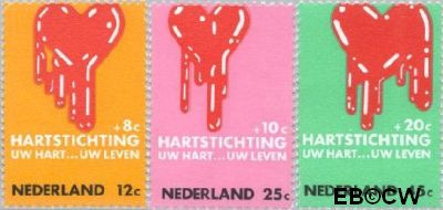 Nederland NL 0975#977 1970 Hartstichting Postfris