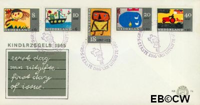Nederland NL 0E76 1965 Kindertekeningen FDC zonder adres