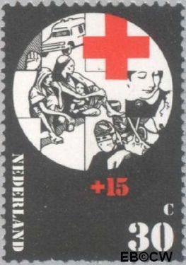 Nederland NL 1018 1972 Rode Kruis Gebruikt 30+15