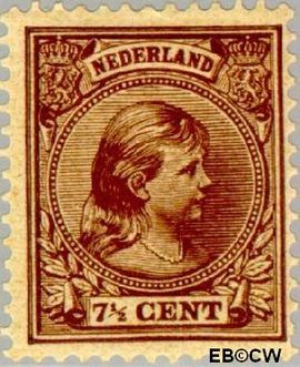Nederland NL 36 1891 Koningin Wilhelmina- 'Hangend haar' Gebruikt 7½