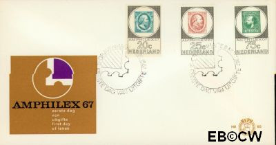 Nederland NL E085 1967 Postzegeltentoonstelling Amphilex FDC zonder adres