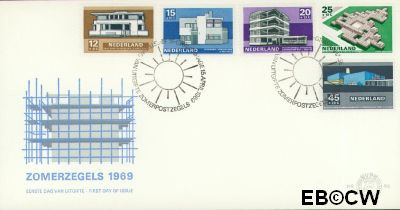Nederland NL E095 1969 Architectuur FDC zonder adres