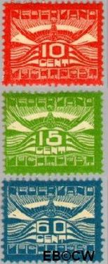 Nederland NL LP1#LP3 1921 Luchtrecht Postfris