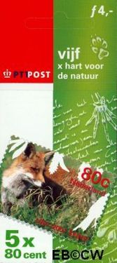 Nederland NL PB64 2001 Vijf keer hart voor de natuur Postfris