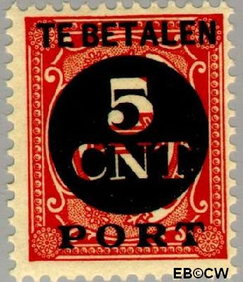Nederland NL PT66 1924 Portzegel Gebruikt 5 op 1