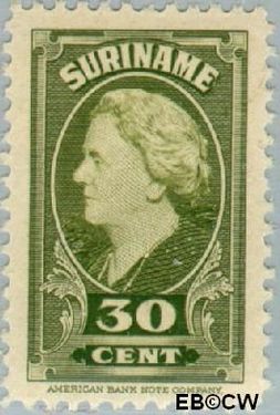 Suriname SU 234 1945 Koningin Wilhelmina Gebruikt 30
