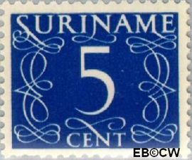 Suriname SU 255 1948 Cijferzegels Gebruikt 5