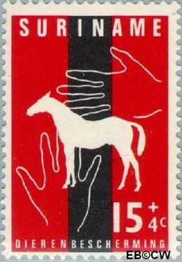 Suriname SU 393 1962 Dierenbescherming Gebruikt 15+4