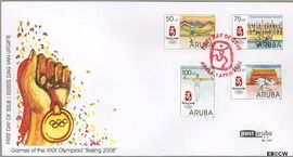 Aruba AR E137 2008 Olympische Spelen Beijing FDC zonder adres