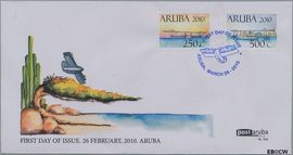 Aruba AR E152 2010 Historische vliegtuigen FDC zonder adres