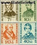 Bundesrepublik BRD 222#225  1955 Bekende personen  Postfris