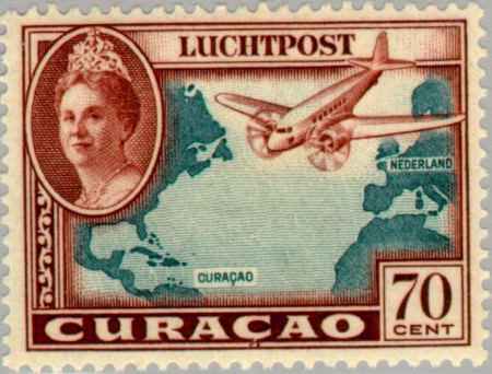 Curaçao CU LP36 1942 Luchtrecht 70 Gebruikt