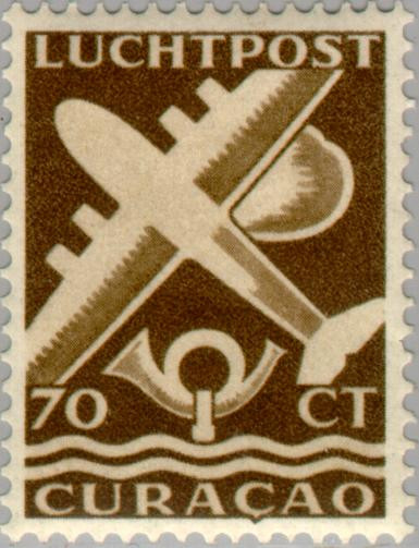 Curaçao CU LP81 1947 Luchtrecht 70 Gebruikt