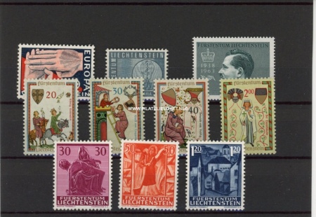 Liechtenstein LIE1962EX Complete jaargang Liechtenstein 1962 zonder blok Postfris