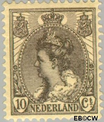 Nederland NL 0062 1899 Koningin Wilhelmina- 'Bontkraag' Gebruikt 10