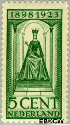 Nederland NL 0122 1923 Koningin Wilhelmina- Regeringsjubileum Gebruikt 5