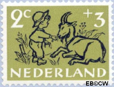 Nederland NL 0596 1952 Kind en dier Ongebruikt 2+3