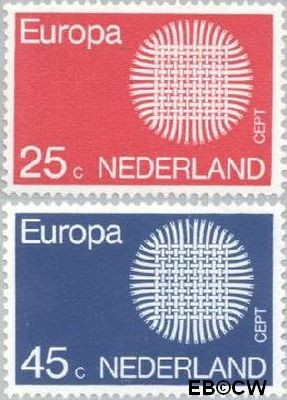 Nederland NL 0971#972 1970 C.E.P.T.- Zon Postfris